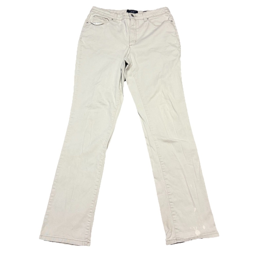 Charter‎ Club Lexington Straight Jeans Women's 10 Beige Stretch